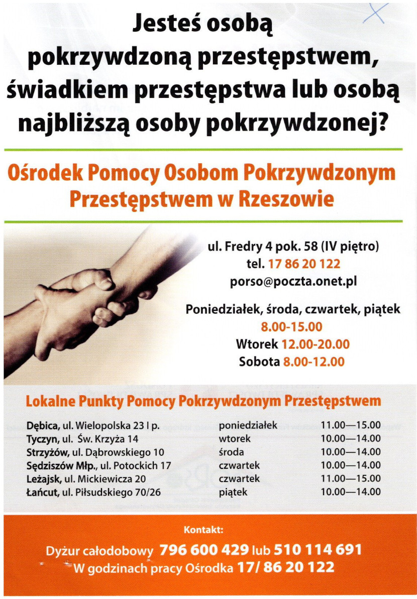 Ośrodek Pomocy Osobom Pokrzywdzonym Przestępstwem w Rzeszowie